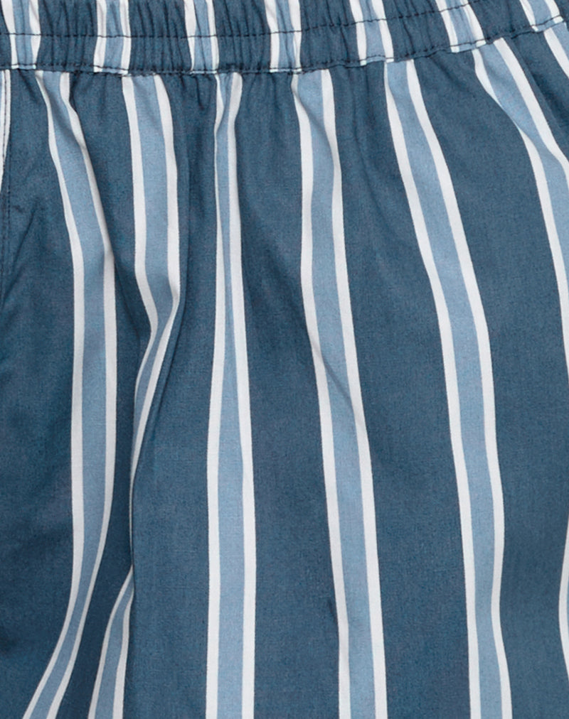 Sibo Short in Poplin Formal Stripe Navy - Image 5